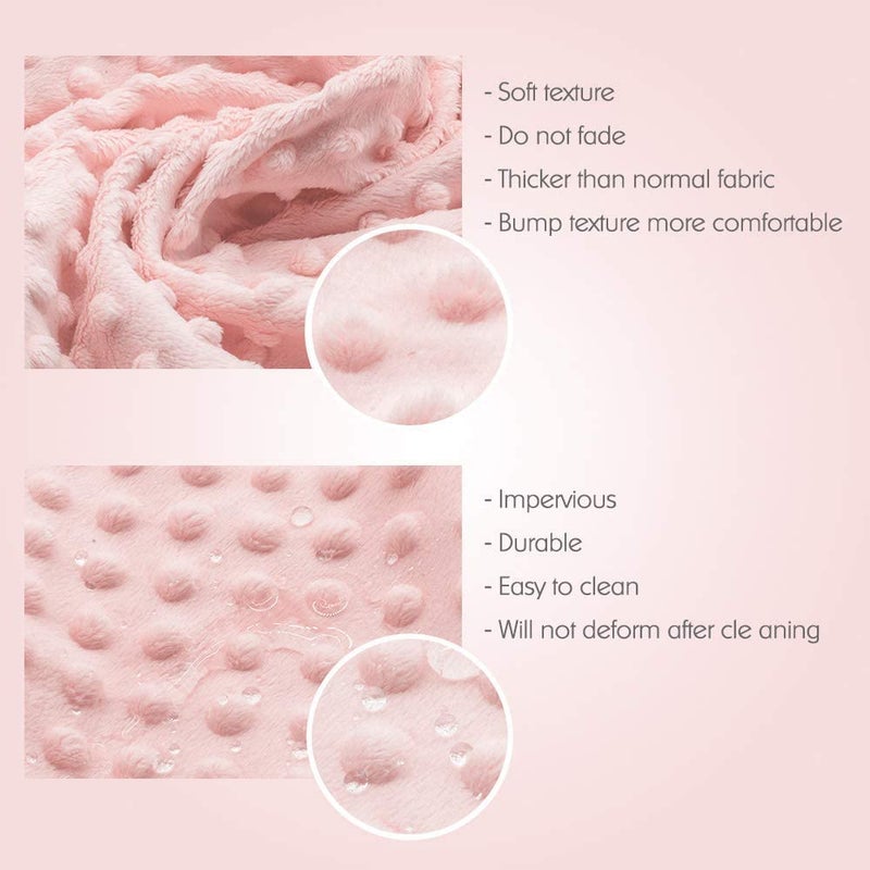 QUENESS Baby Changing Pad Cover, Super Soft Minky Dot Diaper Changing Table Covers for Baby Girls and Boys, Ultra Comfortable, Safe for Babies, Fit 32"/34'' x 16" Pad (Coral Pink) - Image 5